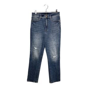 Express Blue 10R 90s Slim Super High Rise Conscious Edit Ripped Jeans